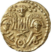 An Anglo-Saxon shilling.