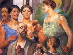"Parki" (aka Parcae) by Malczewski Jacek Tobiasz. Courtesy of wikimedia commons.