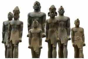 Statues of Kushite Pharaohs. Courtesy of wikipedia.